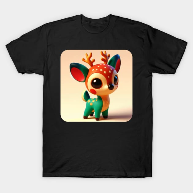 Animals, Insects and Birds - Deer #26 T-Shirt by The Black Panther